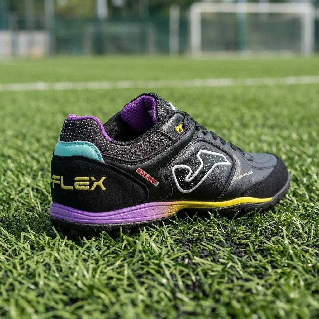 Chuteira de Society Joma Top Flex Masculina Preto e Roxo