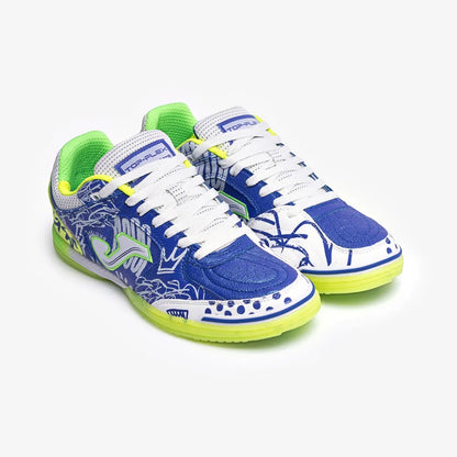 Chuteira de Futsal Joma Top Flex Pito Masculino Azul e Verde