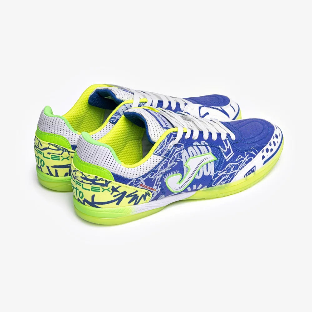 Chuteira de Futsal Joma Top Flex Pito Masculino Azul e Verde
