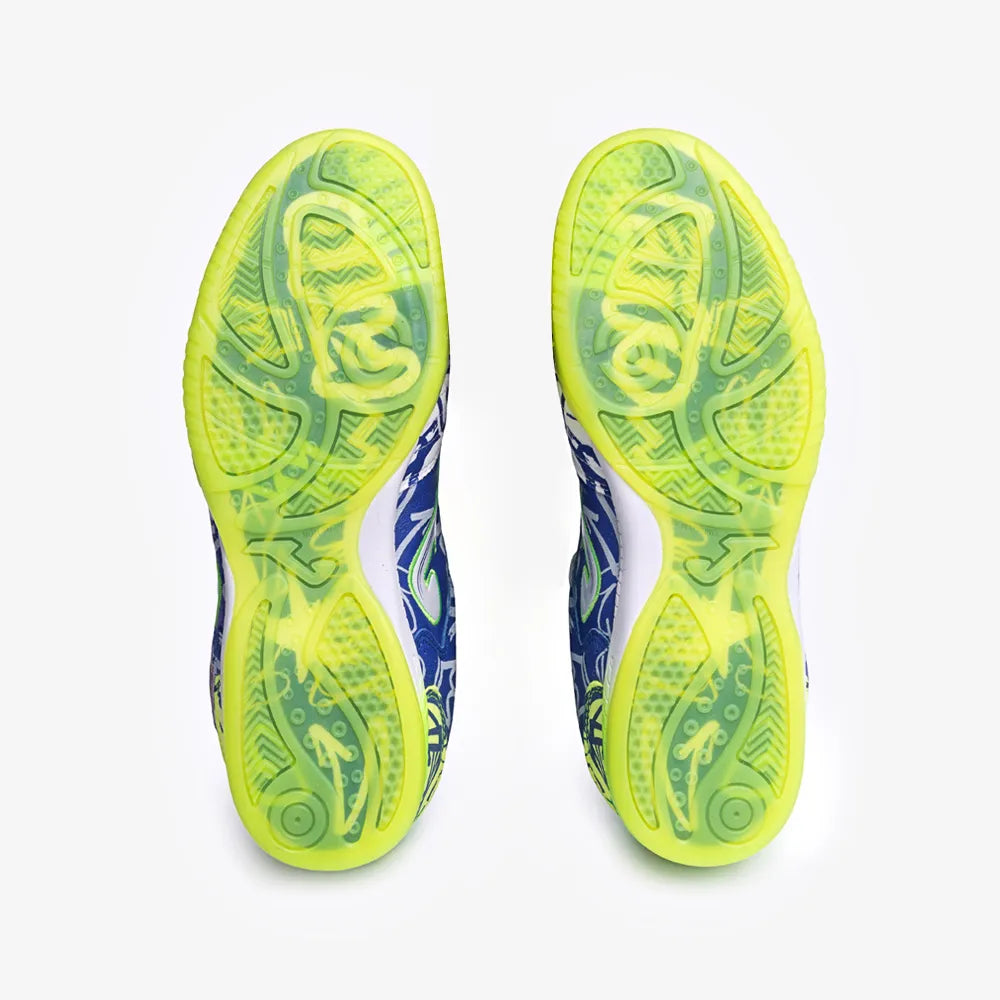 Chuteira de Futsal Joma Top Flex Pito Masculino Azul e Verde