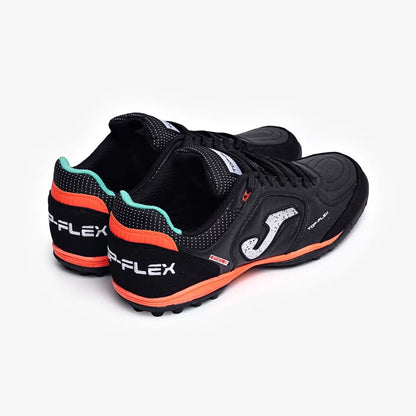 Chuteira de Society Joma Top Flex Unissex Preto e Coral