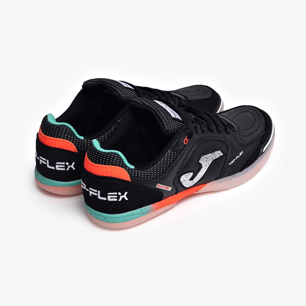 Chuteira de Futsal Joma Top Flex Masculina Preto e Coral