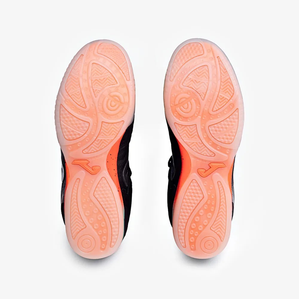 Chuteira de Futsal Joma Top Flex Masculina Preto e Coral