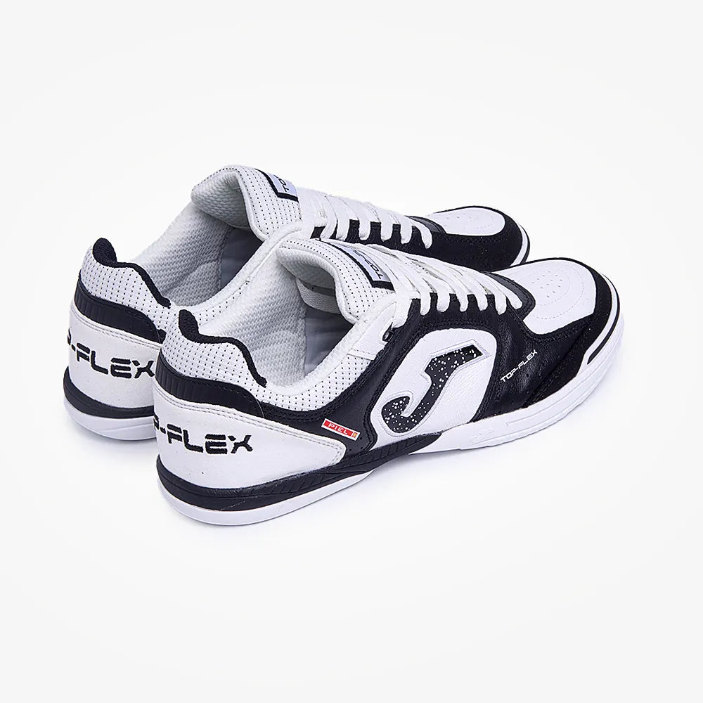 Chuteira de Futsal Joma Top Flex Masculina Branco e Preto