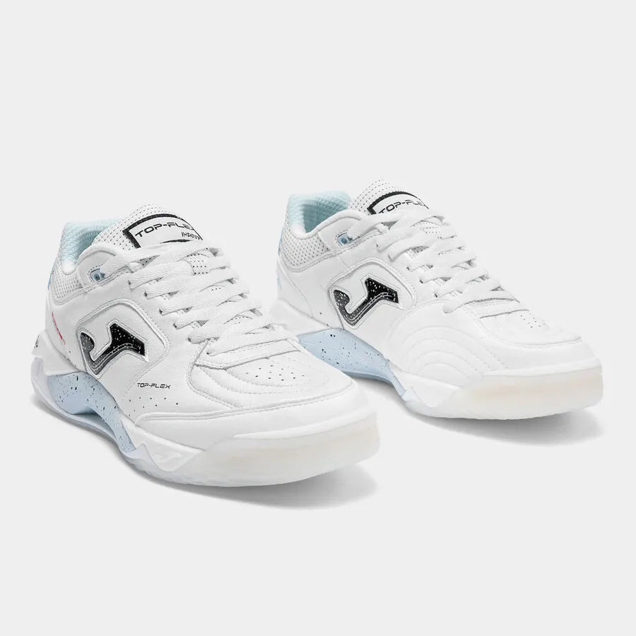 Chuteira de Futsal Joma Top Flex Plus Masculina Branco e Azul