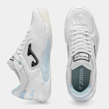 Chuteira de Futsal Joma Top Flex Plus Masculina Branco e Azul