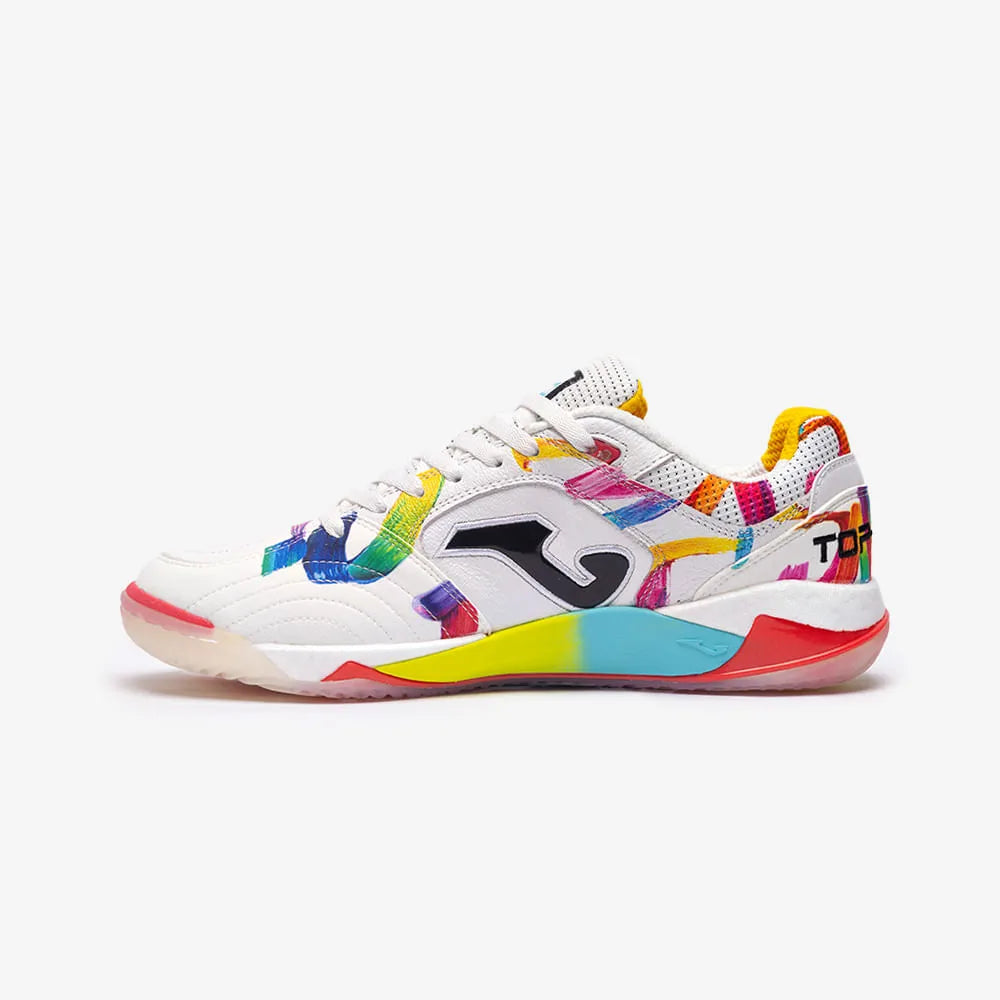 Chuteira de Futsal Joma Top Flex Plus Graffiti Masculina Branco
