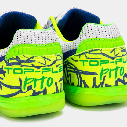 Chuteira de Futsal Joma Top Flex Pito Masculino Azul e Verde