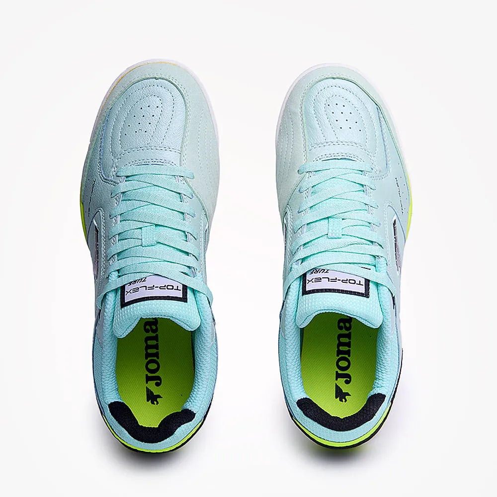 Chuteira de Society Joma Top Flex Unissex Azul e Verde